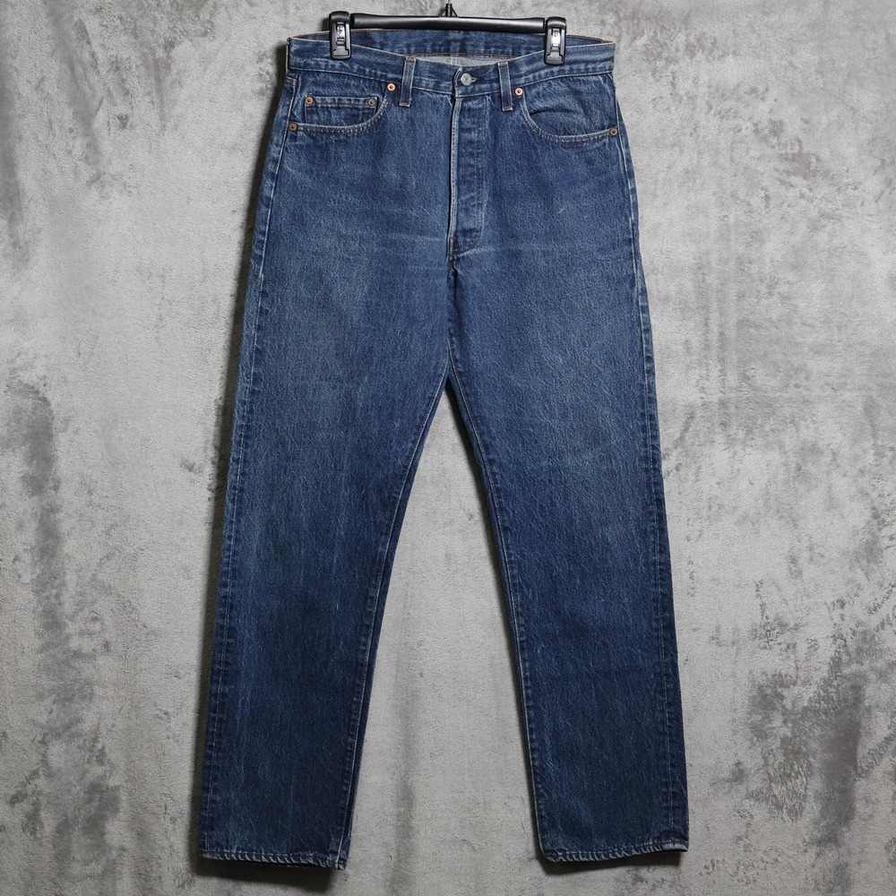 Vintage Levis 501 Jeans Men 33x33 Blue Straight STF Factory 524 1991 Made in USA